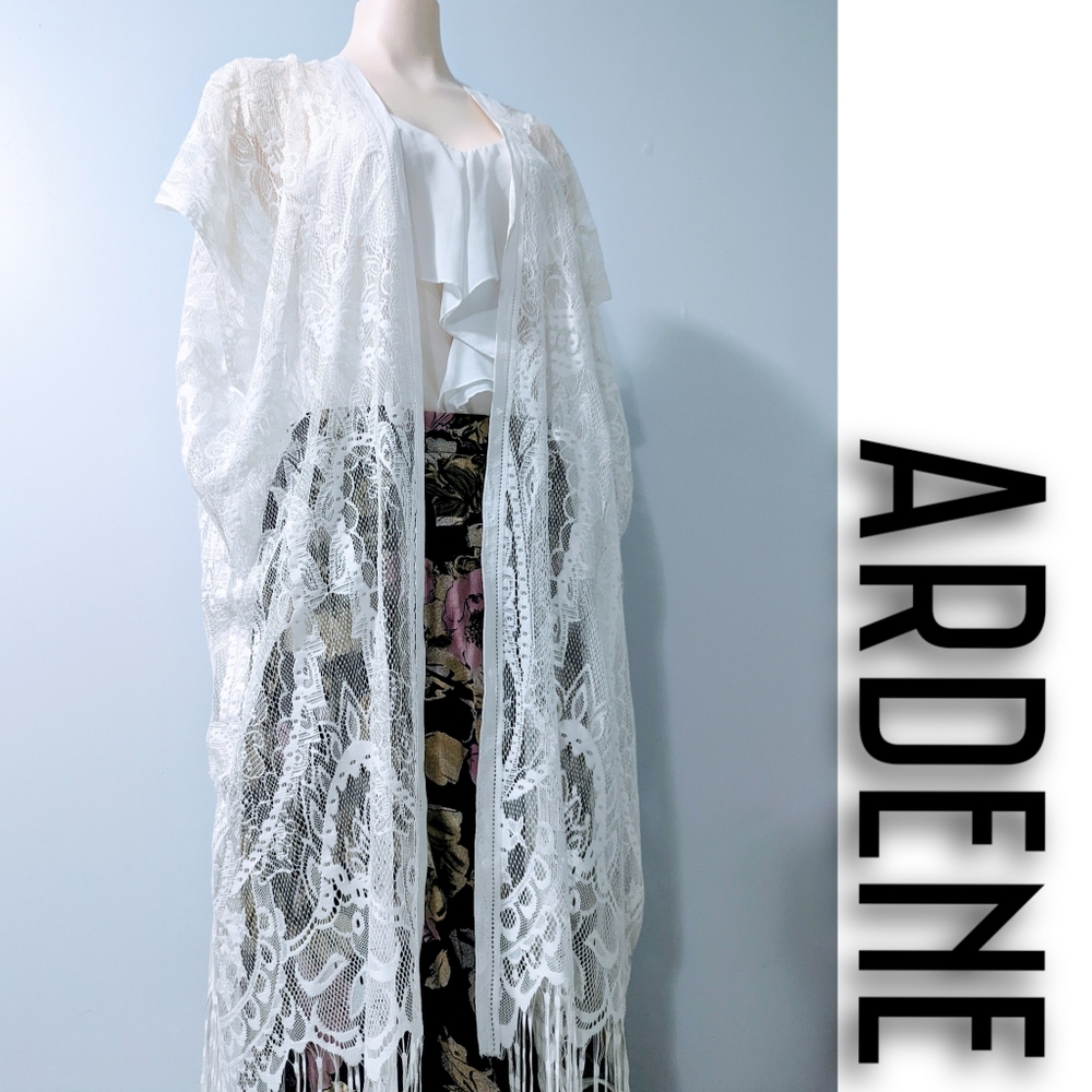 | Women's | White Lace Kimono | OS - Picture 6 of 11